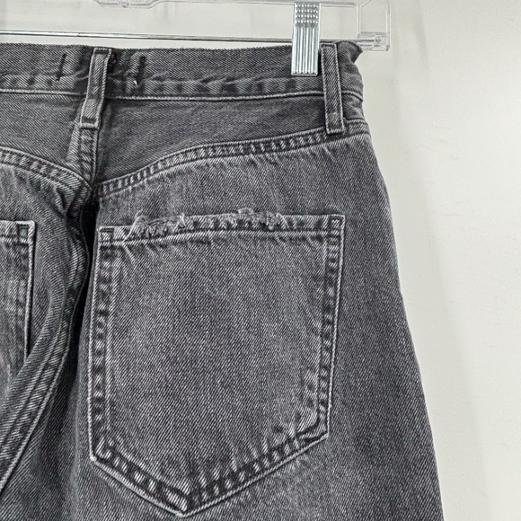 Agolde High Waisted Straight Leg Crop Riley Jeans Black Size 23 - Picture 8 of 9